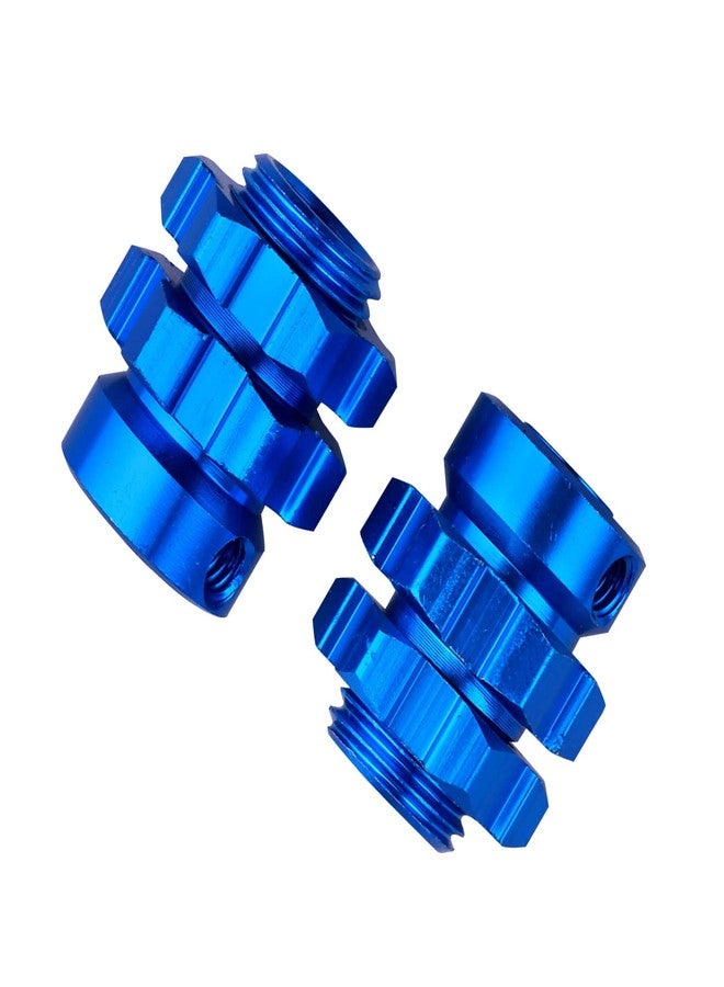 CrazyHobby Aluminum 17mm Wheel Hubs/Nuts Splined for 1/10 Traxxas E-Revo Summit T-Maxx, Set of 4 (Navy Blue) - Image 4